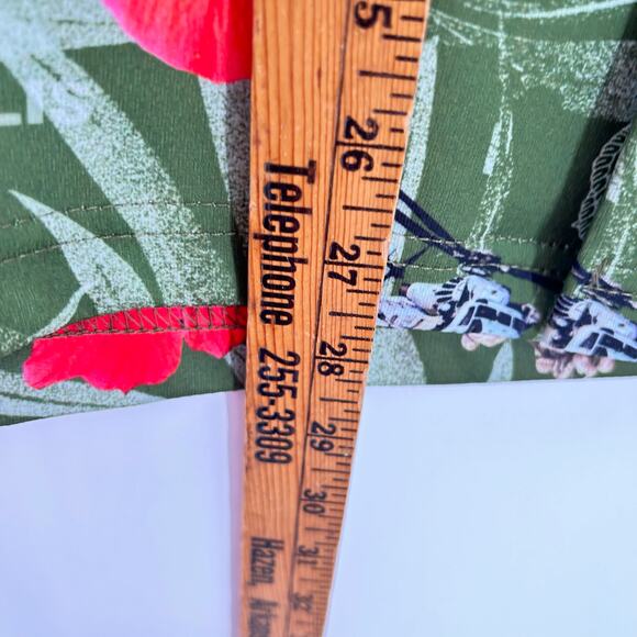 AE SPORT Marines Semper FI Hawaiian Shirt Green Red Men’s Medium NEW - Picture 11 of 12